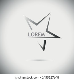 Logo is a star line. Vector illustration