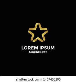 Logo star on isolated black background