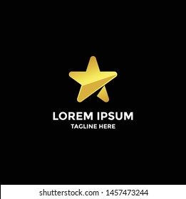 Logo star on isolated black background