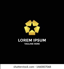 Logo star on isolated black background