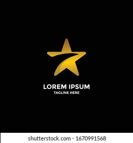 Logo star on isolated black background