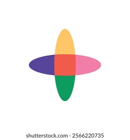 Logo star retro unique design with blank background