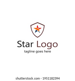 logo star symbol inside shield