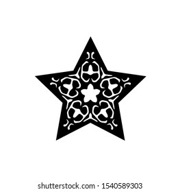 logo of star, tribal vector of sparkle insignia, icon symbol of luxury stardust, best decoration for happy new year and holidays