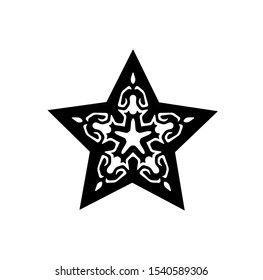 logo of star, tribal vector of sparkle insignia, icon symbol of luxury stardust, best decoration for happy new year and holidays