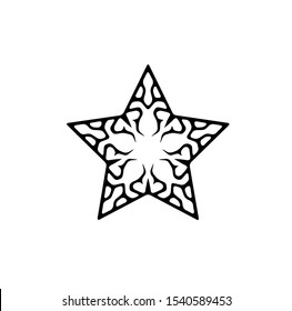 logo of star, tribal vector of sparkle insignia, icon symbol of luxury stardust, best decoration for happy new year and holidays