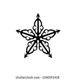 logo of star, tribal vector of sparkle insignia, icon symbol of luxury stardust, best decoration for happy new year and holidays