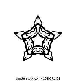 logo of star, tribal vector of sparkle insignia, icon symbol of luxury stardust, best decoration for happy new year and holidays