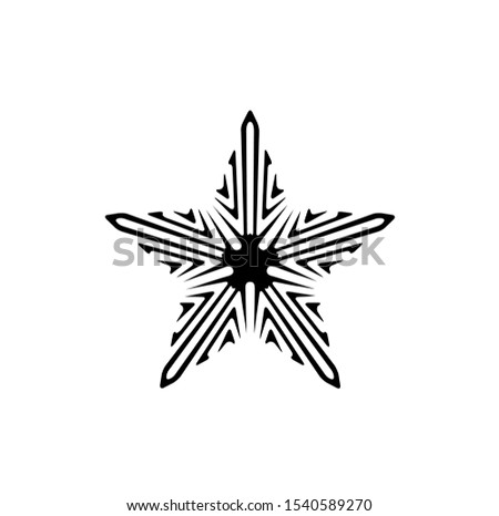 logo of star, tribal vector of sparkle insignia, icon symbol of luxury stardust, best decoration for happy new year and holidays