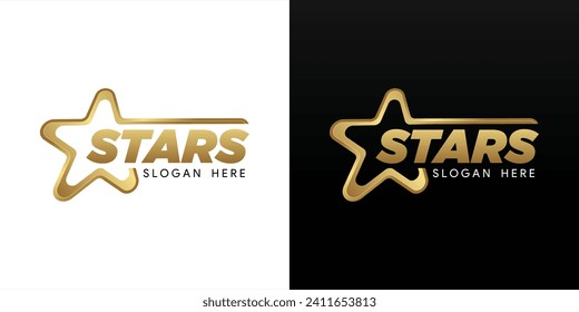 logo stars  award with gold color