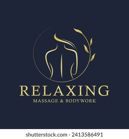 Logo for start-up massage therapist in vector