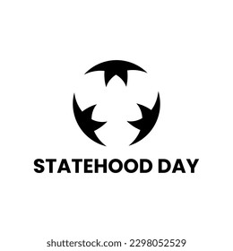logo statehood day for even vector simple and  humble team