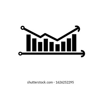 logo statistic busines, vector design ilustration