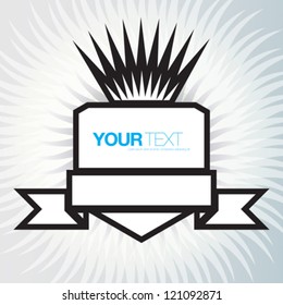 Logo sticker text box vector