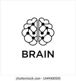 logo stock design brain is simple and modern