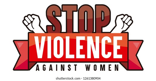 Logo Stop Violence Against Women Stock Vector (Royalty Free) 1261380904 ...