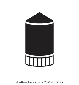 Logo storage tank unique design minimalist with blank background