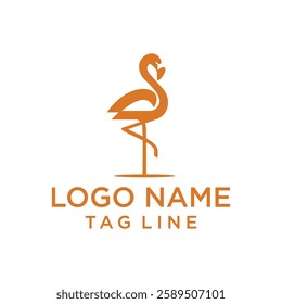 logo stork outline premium logo. Stork logo
