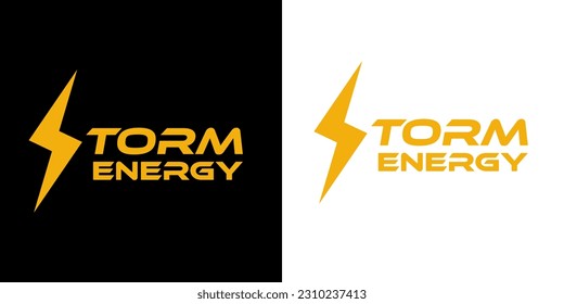 ENERGÍA DE TORMENTA DE LOGOTIPO, LOGO DE LUZ, LOGO ELÉCTRICO, PARA EMPRESAS, FÁBRICA, EMPRESA, LOGO SENCILLO, 