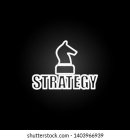 logo strategy games neon icon. Elements of gaming set. Simple icon for websites, web design, mobile app, info graphics