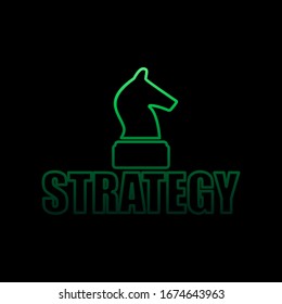 Logo strategy games nolan icon. Simple thin line, outline vector of gaming icons for ui and ux, website or mobile application