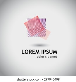 logo striped squares. Vector