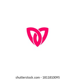 A logo with a strong love shape, abstract and simple