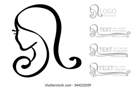 Logo. Studio beauty. Beauty salon. Sample logo.