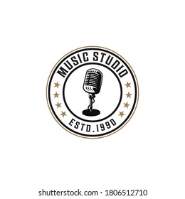 logo for studio music on white background