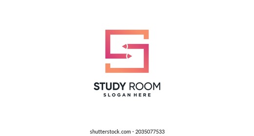 Logo for study with modern creative element concept Premium Vector part 9