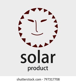 Logo. Stylish round sun
