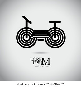 Logo stylized bike. Vector illustration