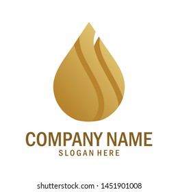 Logo stylized drop with abstract shapes.