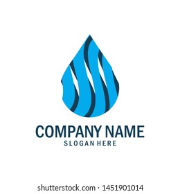 Logo stylized drop with abstract shapes.