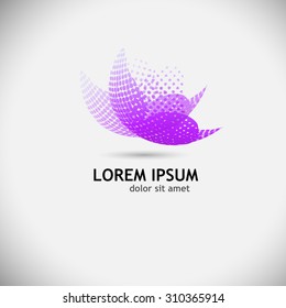Logo stylized flower circles. Vector