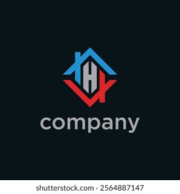 A logo with a stylized house incorporating the letters "H" and "Y" in blue and red, with the word "company" written below it.