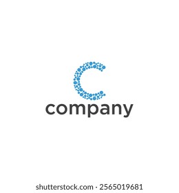 A logo with a stylized letter 'C' made up of small blue dots, accompanied by the word 'company' in lowercase letters below it.