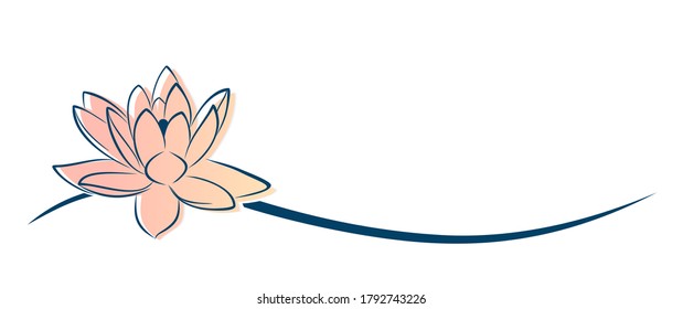 A logo of the stylized lotus. 