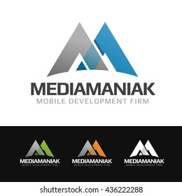 Logo of a stylized M letter or mountains. This logo is suitable for many purpose as : multimedia firm, marketing group, media company, mountains logo and more.