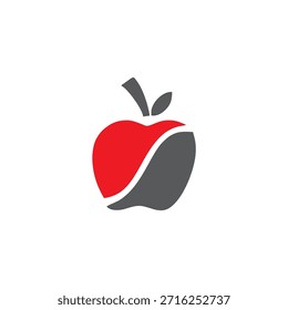 El logotipo es una representación estilizada de una manzana, con una silueta limpia y minimalista.
