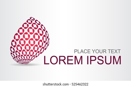 Logo of a stylized sphere with abstract shapes. This logo is suitable for global company, world technologies and media and publicity agencies 