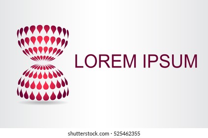 Logo of a stylized sphere with drops in motion. This logo is suitable for global company, world technologies and media and publicity agencies 