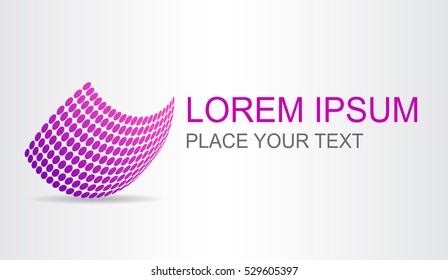 Logo stylized spherical surface with abstract shapes. This logo is suitable for global company, world technologies and media and publicity agencies 