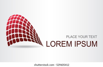 Logo stylized spherical surface with abstract shapes. This logo is suitable for global company, world technologies and media and publicity agencies 
