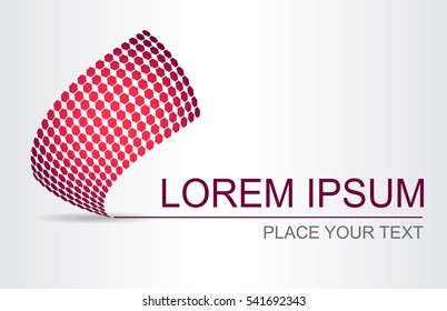 Logo stylized spherical surface with abstract shapes. This logo is suitable for global company, world technologies and media and publicity agencies 
