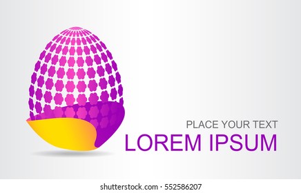 Logo stylized spherical surface with abstract shapes. This logo is suitable for global company, world technologies and media and publicity agencies 