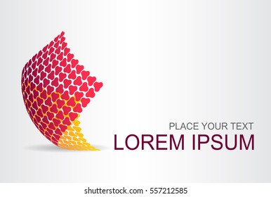 Logo stylized spherical surface with abstract shapes. This logo is suitable for global company, world technologies and media and publicity agencies 