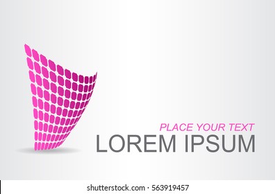 Logo stylized spherical surface with abstract shapes. This logo is suitable for global company, world technologies and media and publicity agencies 