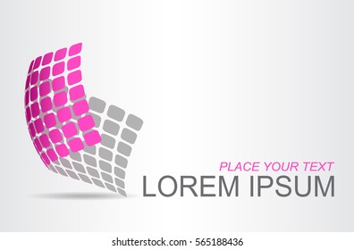 Logo stylized spherical surface with abstract shapes. This logo is suitable for global company, world technologies and media and publicity agencies 