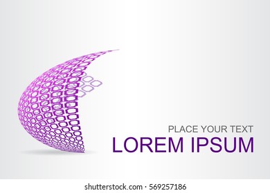 Logo stylized spherical surface with abstract shapes. This logo is suitable for global company, world technologies and media and publicity agencies 